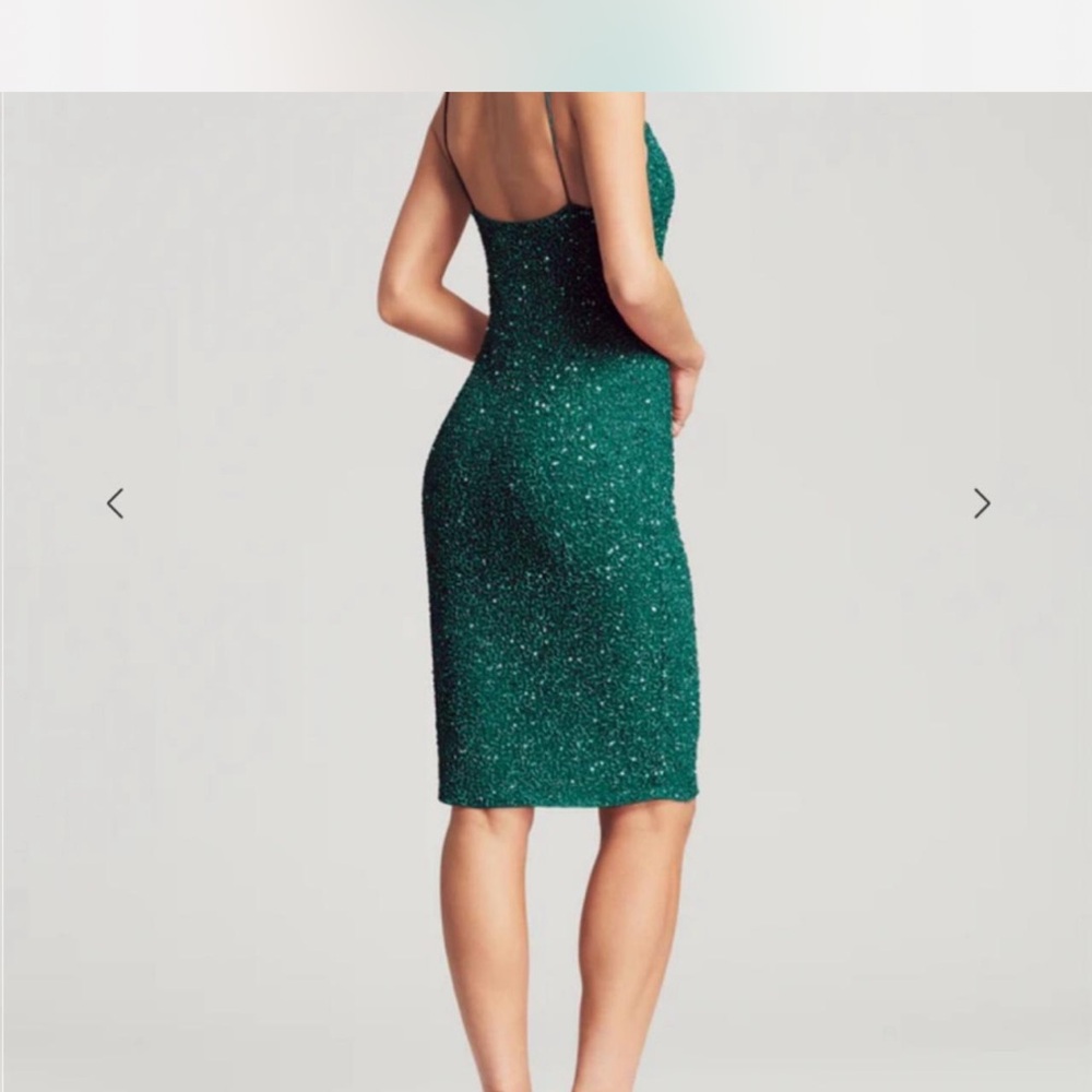 Retrofete Sparkling Emerald Midi Dress - Picture 3 of 4